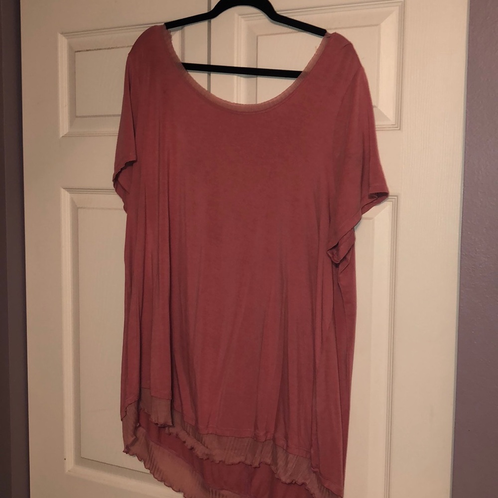 Torrid baby pink super soft blouse